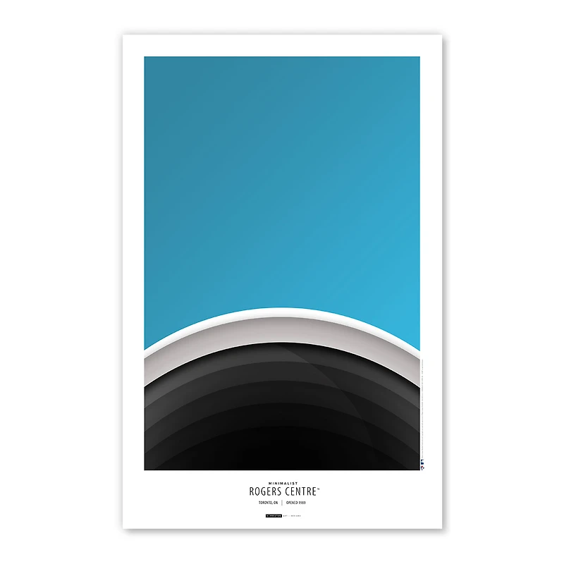 Toronto Blue Jays Rogers Centre 11'' x 17'' Minimalist Stadium Poster Art Print