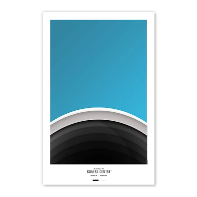 Toronto Blue Jays Rogers Centre 11'' x 17'' Minimalist Stadium Poster Art Print