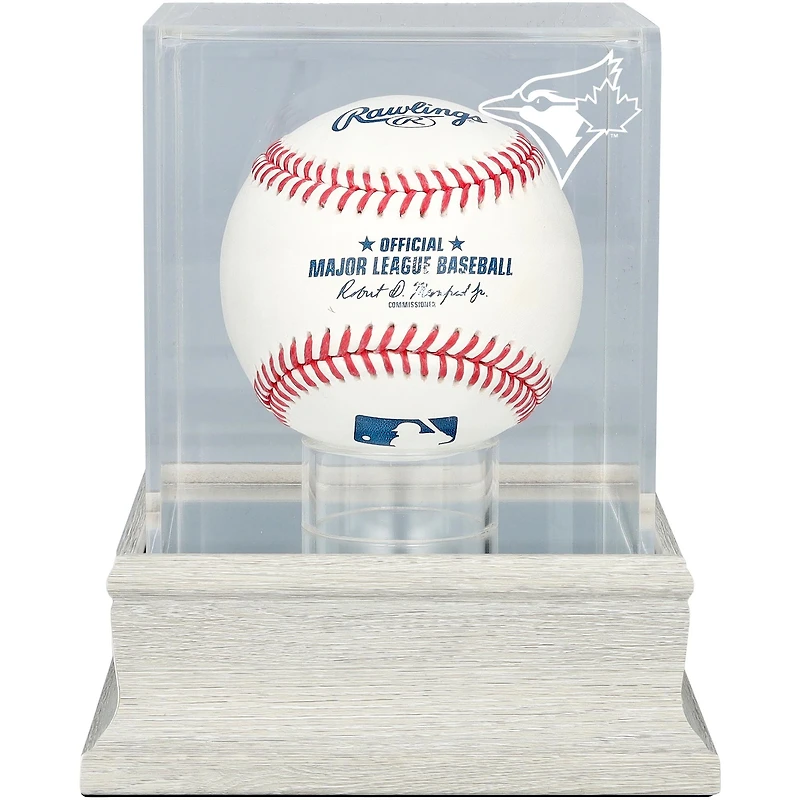 Vitrine pour balle de baseball des Blue Jays de Toronto, logo gris ardoise - Protection UV