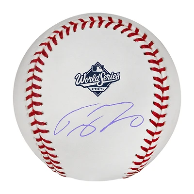 Trey Yesavage Toronto Blue Jays Autographed 2025 World Series Logo Baseball