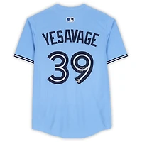 Maillot Nike alternatif limité bleu poudré autographié par Trey Yesavage des Blue Jays de Toronto