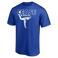 T-shirt unisexe BreakingT Dylan Cease Royal Toronto Blue Jays Cessez et s'abstenir