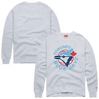 Unisex Homage  Ash Toronto Blue Jays '77 Crewneck Sweatshirt
