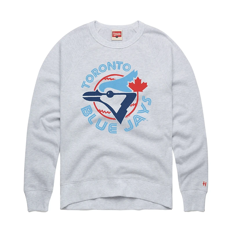 Unisex Homage Ash Toronto Blue Jays '77 Crewneck Sweatshirt