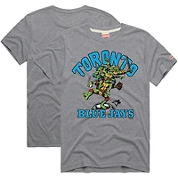 T-shirt unisexe gris hommage aux Tortues Ninja des Blue Jays de Toronto