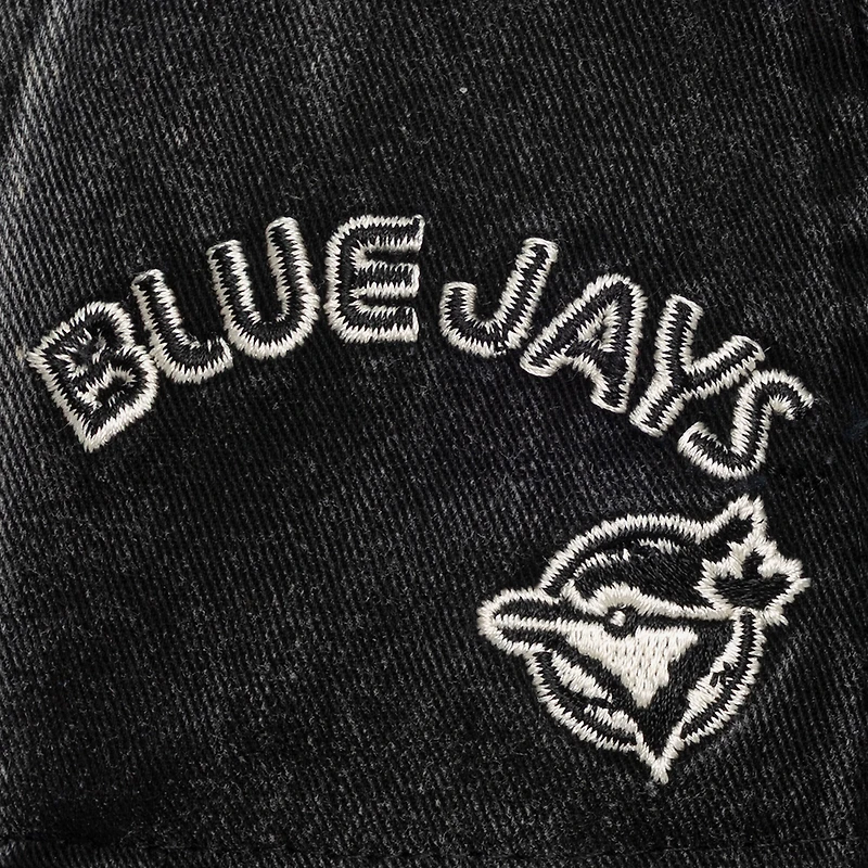 Unisex Mitchell & Ness Cream/Black Toronto Blue Jays Snow Block Pro Crown Adjustable Hat