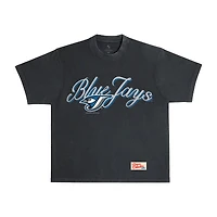 T-shirt unisexe Peace Collective noir Toronto Blue Jays teint en pièce, poids lourd