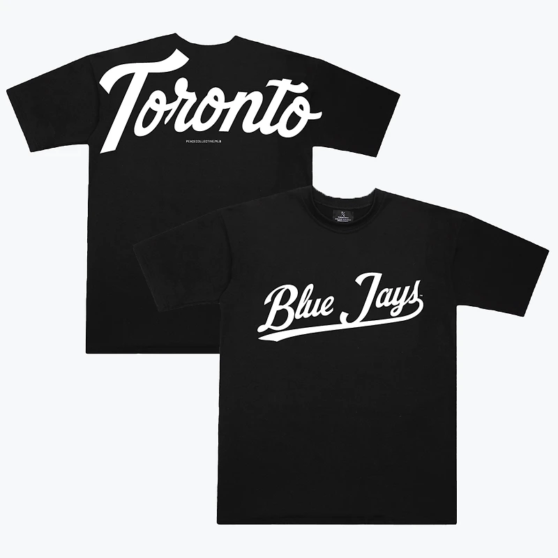 T-shirt unisexe Peace Collective noir Toronto Blue Jays Spirit (poids lourd)