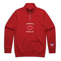 Unisex Peace Collective  Red Toronto Blue Jays Collegiate Quarter-Zip Sweatshirt