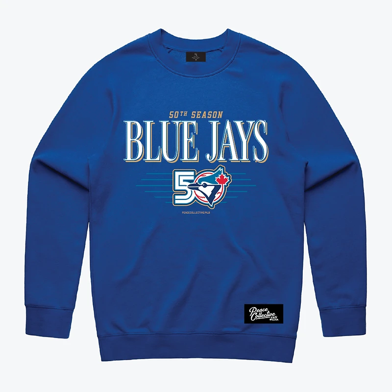 Unisex Peace Collective Royal Toronto Blue Jays 50th Season Sweatshirt