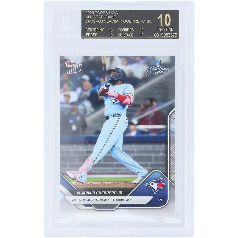 Vladimir Guerrero Jr. Toronto Blue Jays 2025 Topps Now 2025 MLB All-Star Game Selection - AL Black Label #ASG-VGJ BGS Authenticated 10 Card - 10,10,10,10 Subgrades
