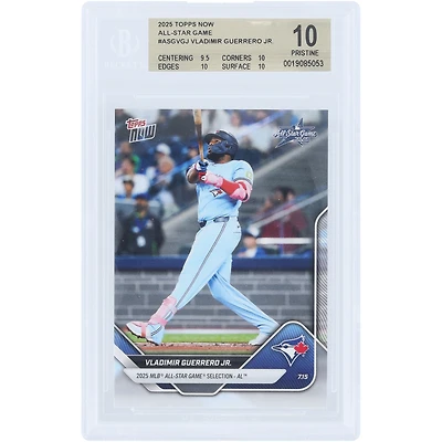 Vladimir Guerrero Jr., Blue Jays de Toronto, sélection pour le match des étoiles de la MLB 2025 (Topps Now 2025) - Ligue américaine #ASG-VGJ, carte authentifiée BGS (note : 9,5, 10, 10, 10).