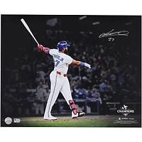 Vladimir Guerrero Jr. Toronto Blue Jays Autographed 16" x 20" 2025 American League Champions Home Run Spotlight Photograph