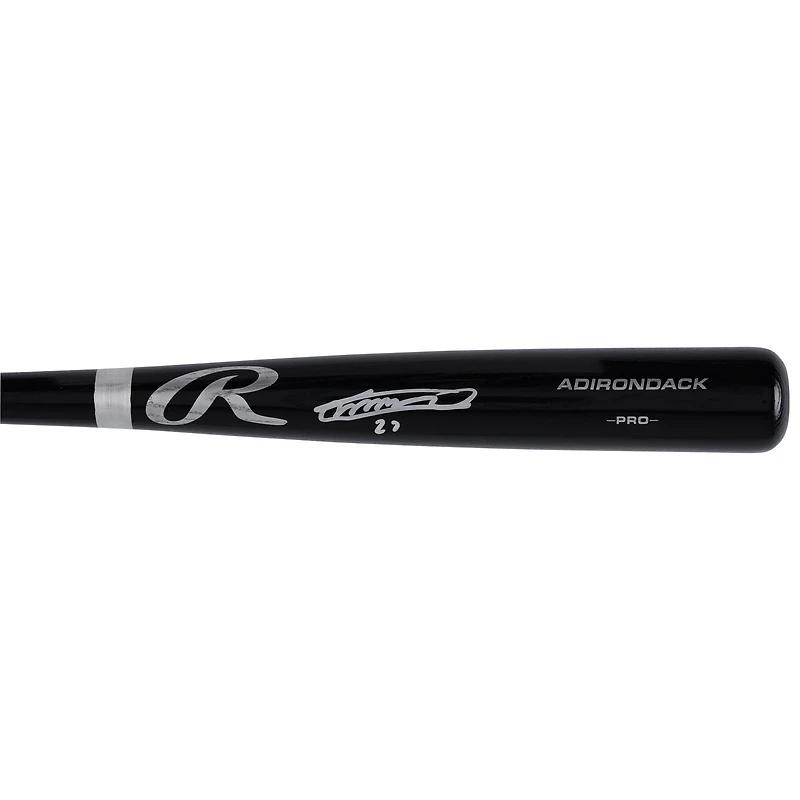Batte de baseball professionnelle Rawlings noire autographiée par Vladimir Guerrero Jr. des Blue Jays de Toronto