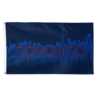 Drapeau de luxe WinCraft Toronto Blue Jays 2024 City Connect 3 pi x 5 pi (recto-verso)