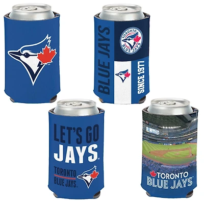 Ensemble de 4 refroidisseurs de canettes WinCraft Toronto Blue Jays de 355 ml