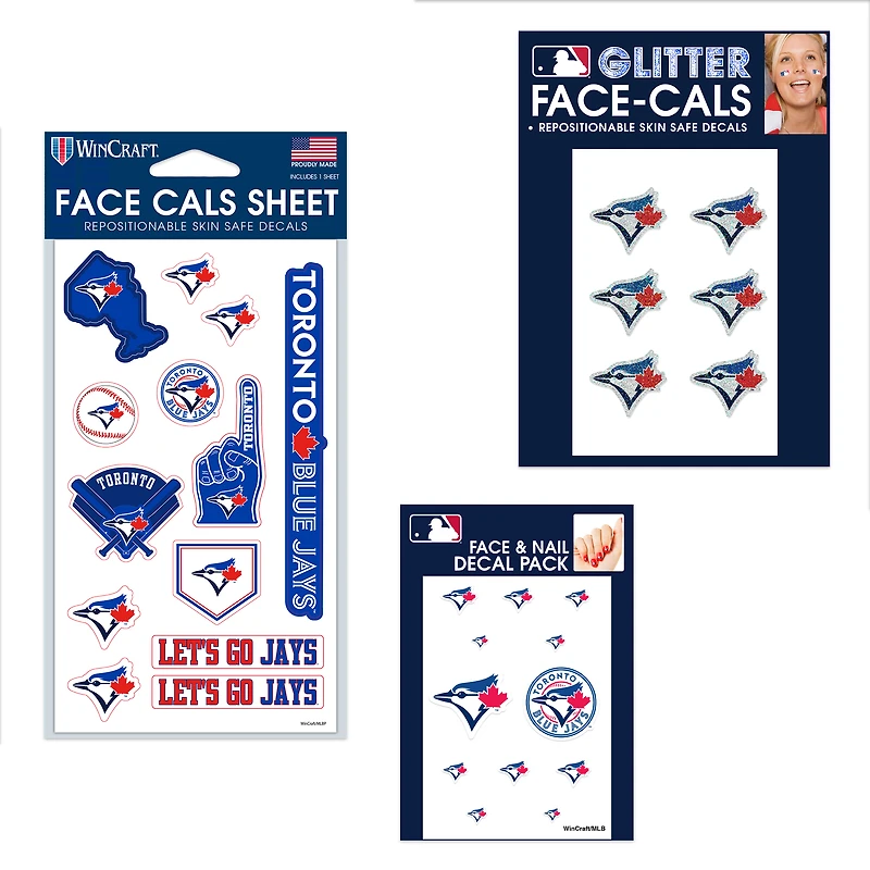 Ensemble de tatouages sans eau WinCraft Toronto Blue Jays 4" x 7"