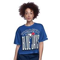 Women's Starter  Royal Toronto Blue Jays Play the Ball Cropped T-Shirt