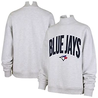 Women's '47  Heather Gray Toronto Blue Jays Subtle Muse Mock Neck Sweatshirt