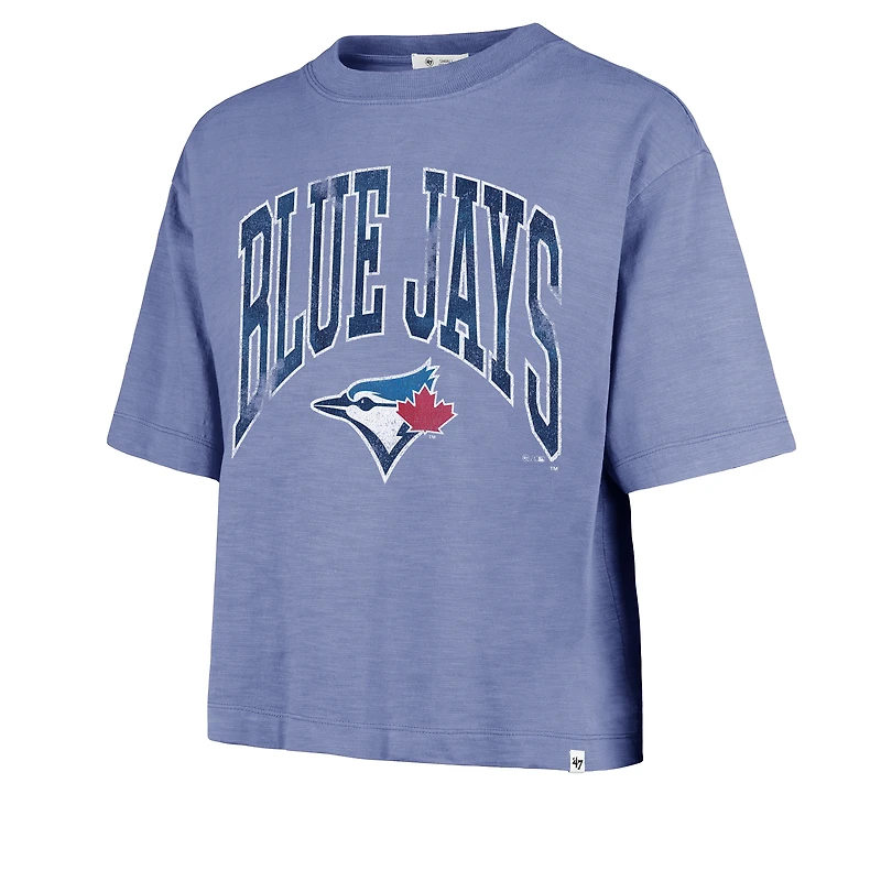 Women's '47 Royal Toronto Blue Jays Mindi Heavy Slub Cropped T-Shirt