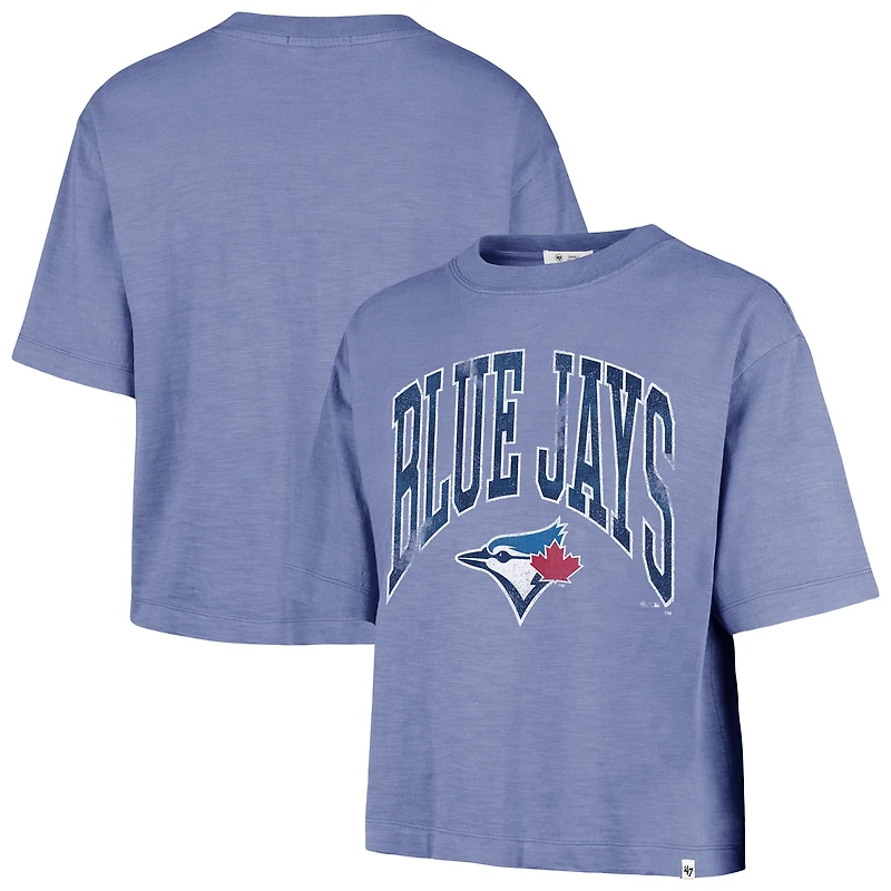 Women's '47 Royal Toronto Blue Jays Mindi Heavy Slub Cropped T-Shirt