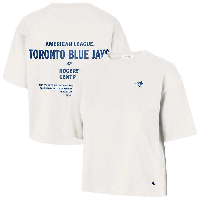 Women's '47  Sand Toronto Blue Jays Leon Foundation City Cropped T-Shirt