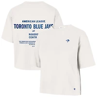 Women's '47  Sand Toronto Blue Jays Leon Foundation City Cropped T-Shirt