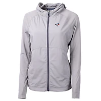 Veste zippée intégrale en tricot écologique Adapt pour femme, gris Cutter & Buck, des Blue Jays de Toronto