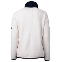 Veste polaire entièrement zippée Cascade Eco Sherpa pour femme, blanche/bleue marine, Cutter & Buck, des Blue Jays de Toronto