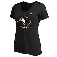 Women's Fanatics Black Toronto Blue Jays 2025 American League Division Series Champions Plus Locker Room T-Shirt