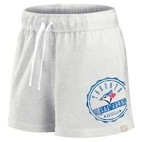 Women's Fanatics Gray Toronto Blue Jays Oversized Badge Lounge Shorts