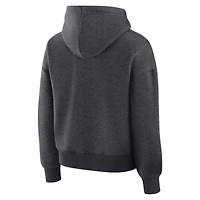 Sweat à capuche en polaire pour vestiaire des Blue Jays de Toronto, champions la Ligue américaine 2025, Heather Charcoal Fanatics femmes