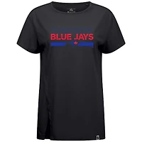 Women's Levelwear  Black Toronto Blue Jays City Connect Influx No Hitter T-Shirt