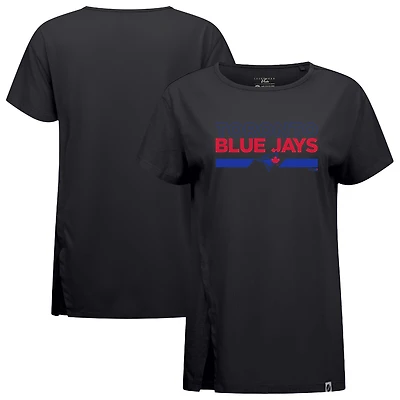 Women's Levelwear  Black Toronto Blue Jays City Connect Influx No Hitter T-Shirt