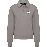 Pull gris à fermeture éclair quart de tour Canmore pour femme des Blue Jays Toronto Levelwear