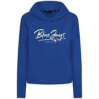 Sweat à capuche court en mélange tri-mélange Accolade Sweet Express pour femme des Royal Toronto Blue Jays de Levelwear