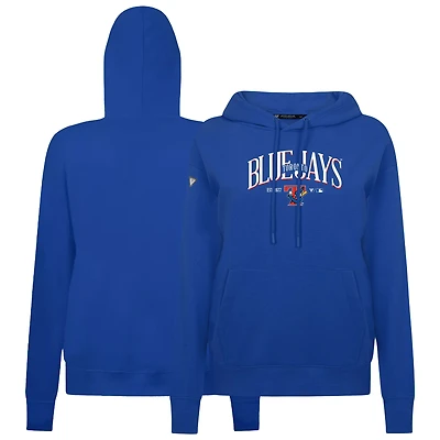 Women's Levelwear  Royal Toronto Blue Jays Adorn CT Vintage Spellout Hoodie
