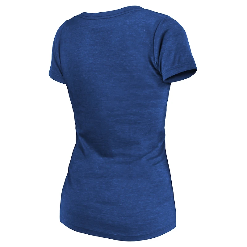 Women's Majestic Threads Royal Toronto Blue Jays 2025 American League Champions Hullabaloo Tri-Blend Modest V-Neck T-Shirt