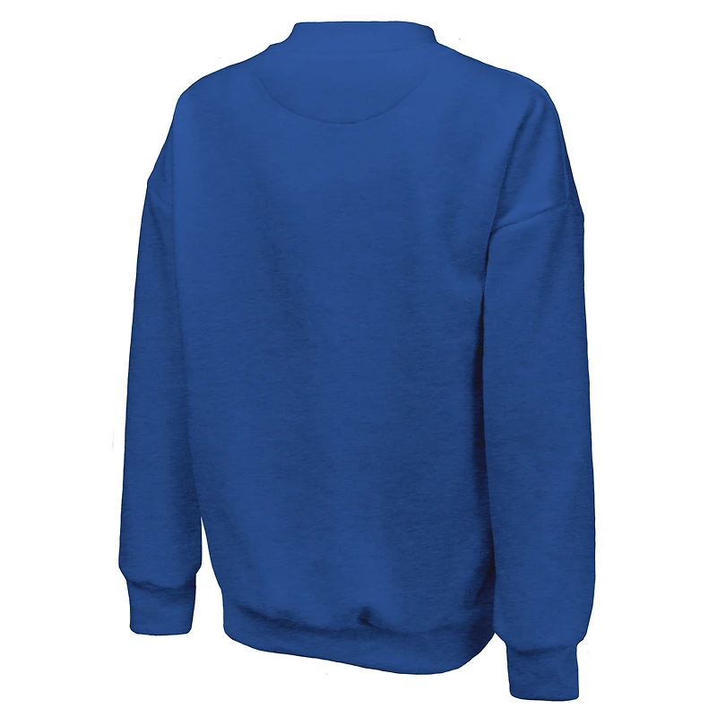 Women's Majestic Threads  Royal Toronto Blue Jays 2025 World Series Alpha Local Classic Tri-Blend Sweatshirt