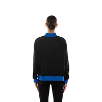 Women's New Era  Black Toronto Blue Jays Upcycled Fleece Mock Neck Sweatshirt