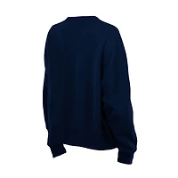 Women's New Era  Navy Toronto Blue Jays Interlock Boxy Pullover Sweatshirt