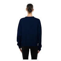 Women's New Era  Navy Toronto Blue Jays Interlock Boxy Pullover Sweatshirt