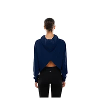 Sweat à capuche New Era bleu marine dos ouvert pour femme des Blue Jays de Toronto