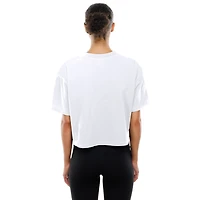 T-shirt boxy blanc New Era pour femmes, Toronto Blue Jays