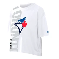 Women's New Era White Toronto Blue Jays Boxy T-Shirt