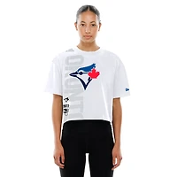 Women's New Era White Toronto Blue Jays Boxy T-Shirt