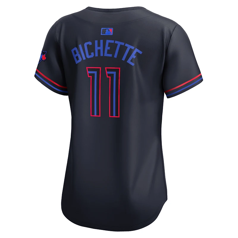Maillot de joueur Nike Bo Bichette pour femmes, bleu marine, Toronto Blue Jays 2024 City Connect Limited