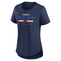Women's Nike Navy Toronto Blue Jays City Connect Lockup Tri-Blend T-Shirt