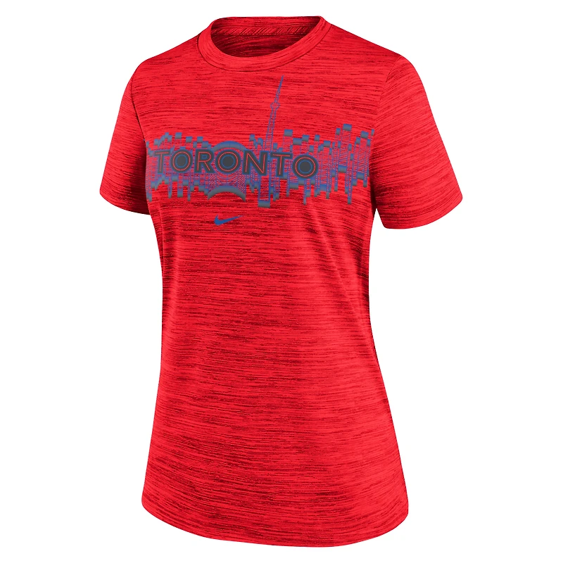 Women's Nike Red Toronto Blue Jays 2024 City Connect Authentic Collection Velocity Practice Performance T-Shirt