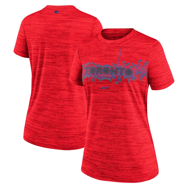Women's Nike Red Toronto Blue Jays 2024 City Connect Authentic Collection Velocity Practice Performance T-Shirt